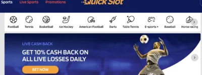 QuickSlot betting QuickSlot erbjuder en sportsbook där du kan spela på både svenska och internationella ligor. Oavsett om du föredrar populära sporter som fotboll och tennis eller vill testa till exempel e-sport finns det flera alternativ att välja mellan. QuickSlot Odds Den som vill betta på fotboll kan välja att spela på Premier League, Champions League, Allsvenskan och La Liga, medan den som vill betta på ishockey hittar alternativ som NHL och SHL på QuickSlot. Spelare kan välja mellan flera typer av oddsmarknader. Vinnarspel är såklart den mest grundläggande formen där du satsar på vilket lag eller spelare som vinner. Handikappspel ger möjlighet att jämna ut oddsen mellan favoriter och underdogs, medan över/under-spel handlar om att förutse exempelvis antalet mål eller poäng i en match. Det finns även specialspel på Quickslot där du kan betta på vem som gör nästa mål eller hur många kort som delas ut i en fotbollsmatch. Eller varför inte betta på vilken spelare som vinner skytteligan i Allsvenskan? För den som vill kombinera flera matcher på en spelkupong finns även kombinationsspel. QuickSlot erbjuder även en cashout-funktion som låter spelaren stänga sitt spel i förtid, antingen för att säkra en vinst eller minimera en förlust. Livebetting hos QuickSlot QuickSlot erbjuder liveodds på en rad sporter, där fotboll, tennis och ishockey är särskilt populära. Man kan exempelvis spela på vilket lag som gör nästa mål, vem som vinner nästa set i en tennismatch eller vilket lag som går segrande ur en specifik period i en hockeymatch. Uppdateringen sker direkt. Däremot saknas möjligheten att live-streama matcher direkt på QuickSlot.