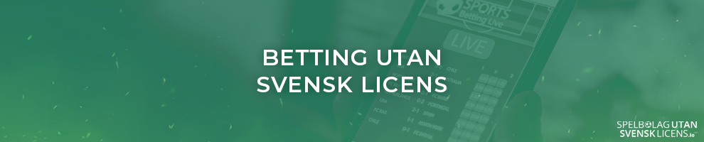 Header-bild för betting utan svensk licens som visar live-odds och sportspel på mobilen.